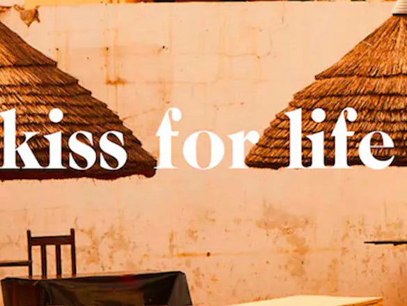 Eau Vive Internationale x La bouche rouge. A kiss for life.