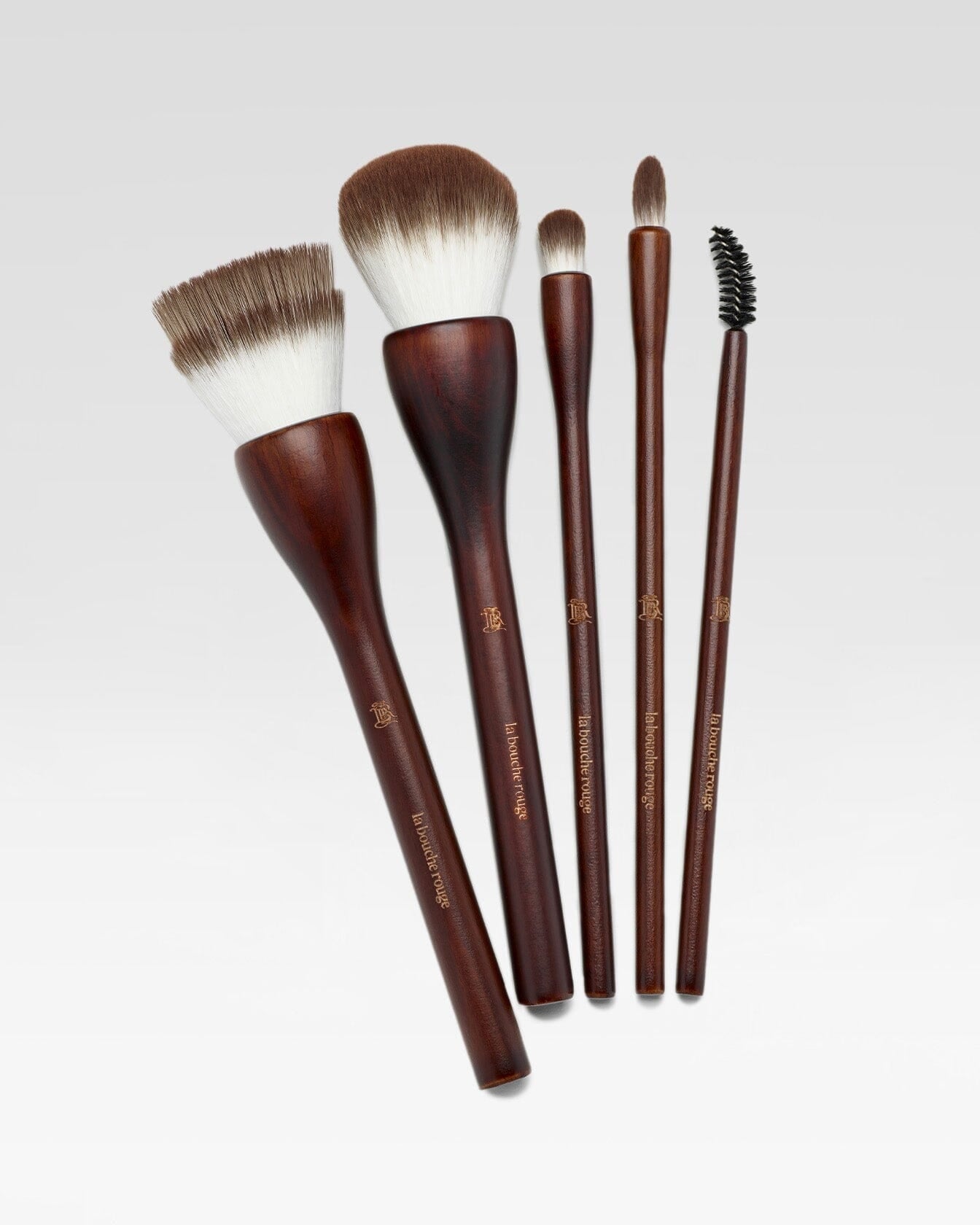 Coffret cadeau de pinceaux de la collection premium La Bouche Rouge Paris, ensemble élégant de pinceaux pour maquillage.