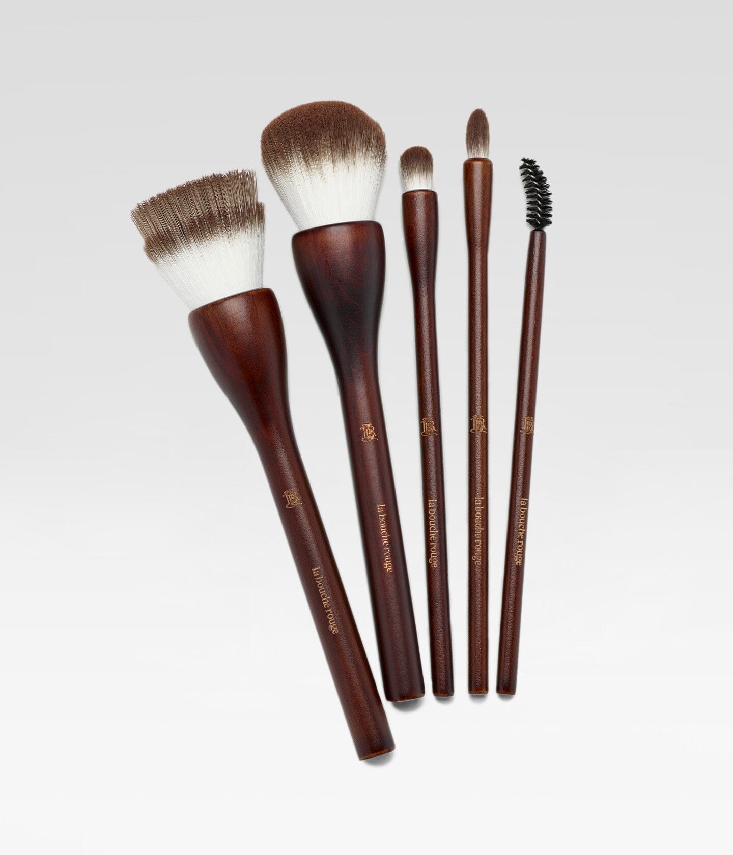 Coffret cadeau de pinceaux de la collection premium La Bouche Rouge Paris, ensemble élégant de pinceaux pour maquillage.