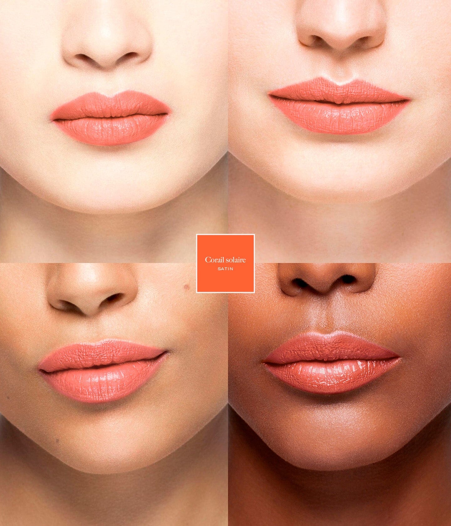 Accord solaire Abicot et Corail de La Bouche Rouge Paris, maquillage solaire avec nuances chaudes et vibrantes.