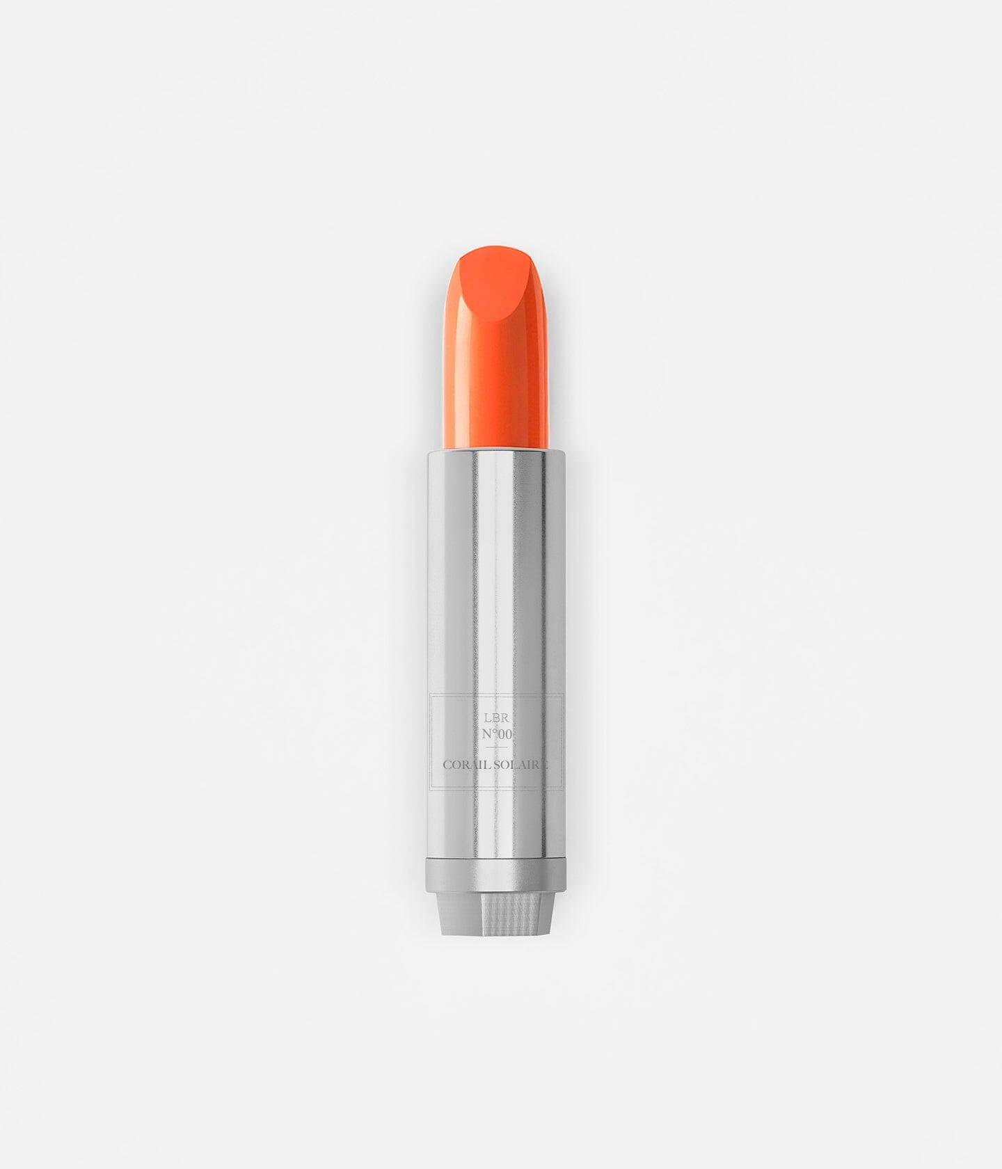 Accord solaire La Bouche Rouge Paris en teinte abricot et corail, boîte de recharge pour produit de maquillage solaire.