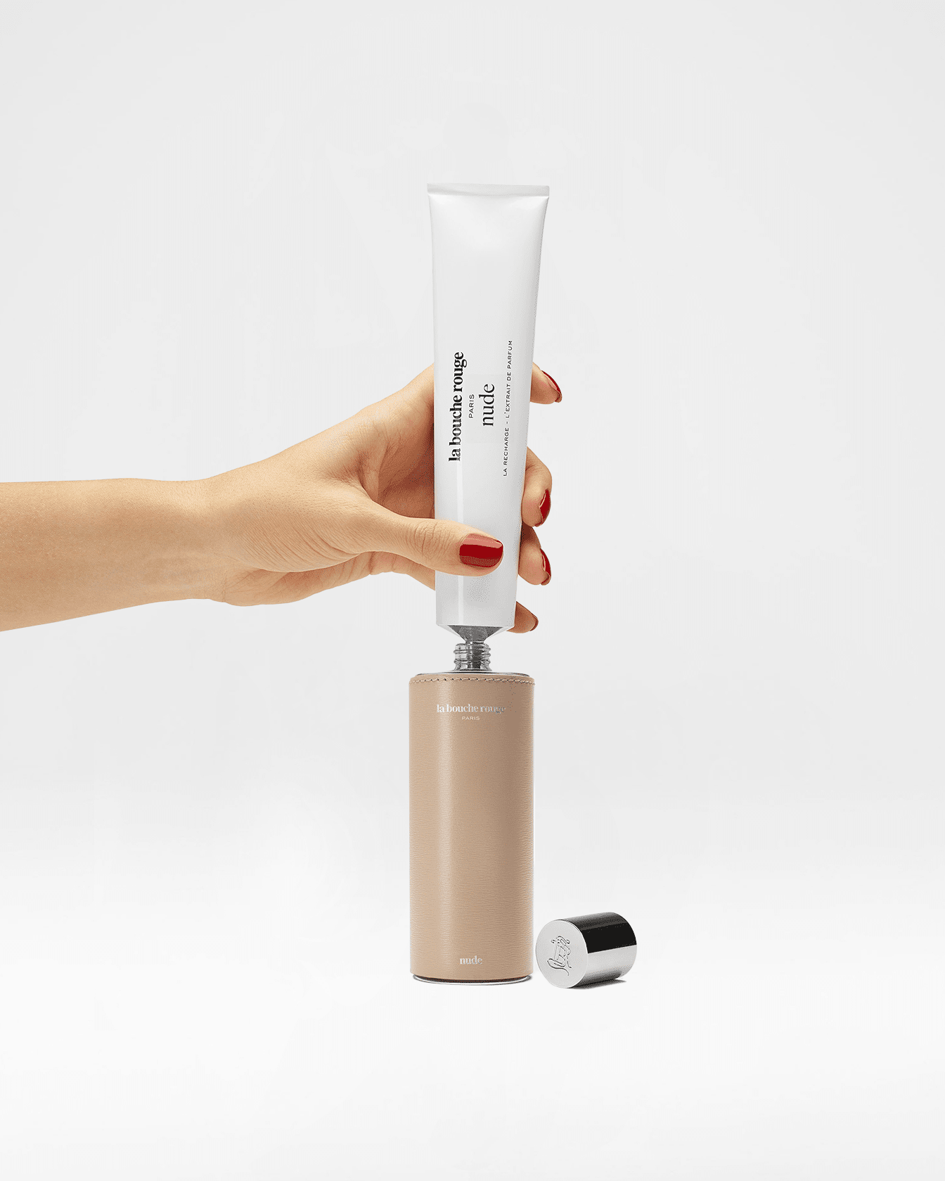Recharge de parfum Nude La Bouche Rouge Paris, flacon de 100ml d'extrait de parfum, élégante et durable pour parfum naturel