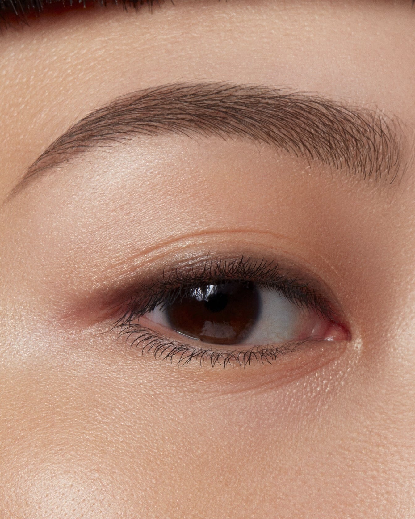 Sérum sourcils La Bouche Rouge Paris appliqué sur les sourcils, soin pour les cheveux des sourcils, flacon élégant.