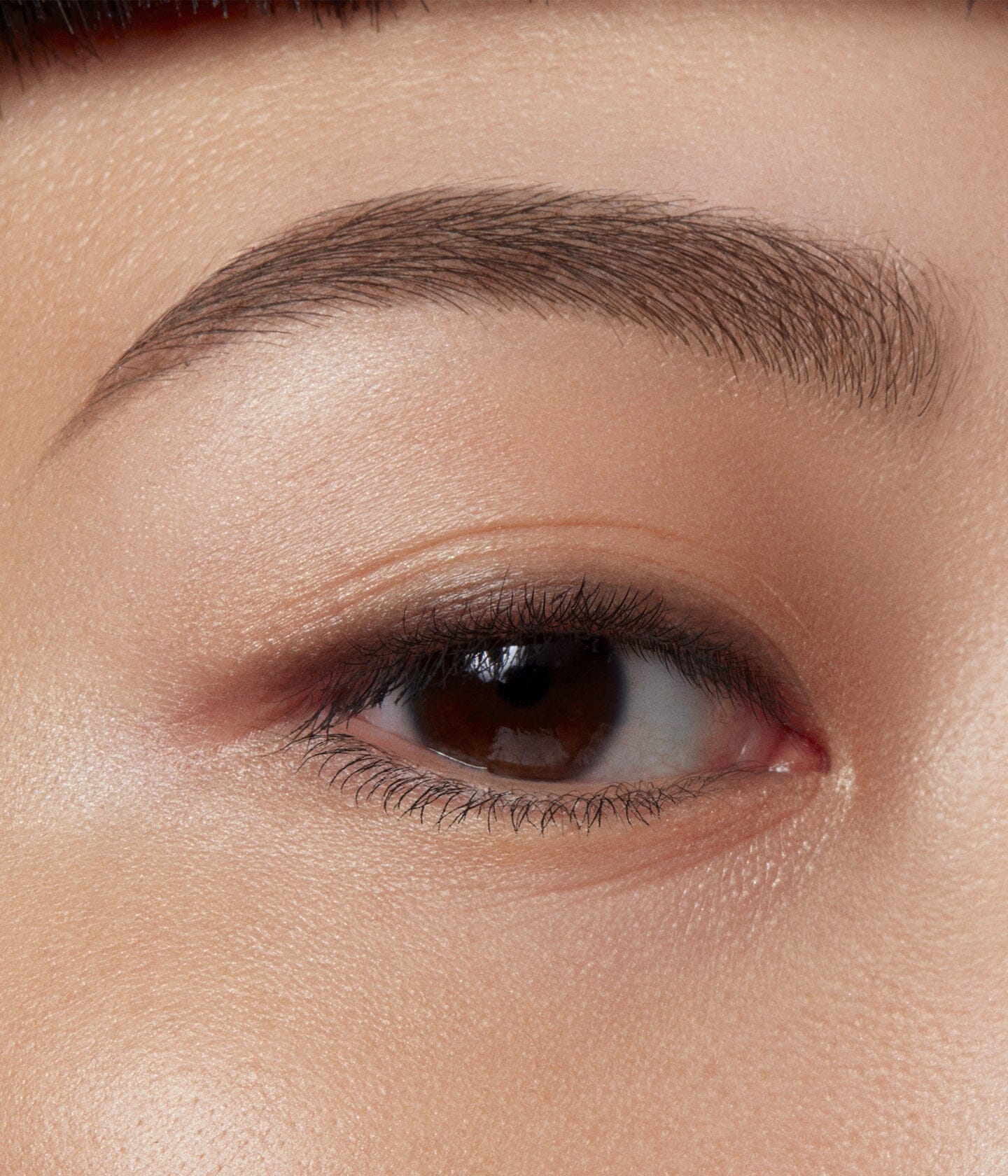 Sérum sourcils La Bouche Rouge Paris appliqué sur les sourcils, soin pour les cheveux des sourcils, flacon élégant.