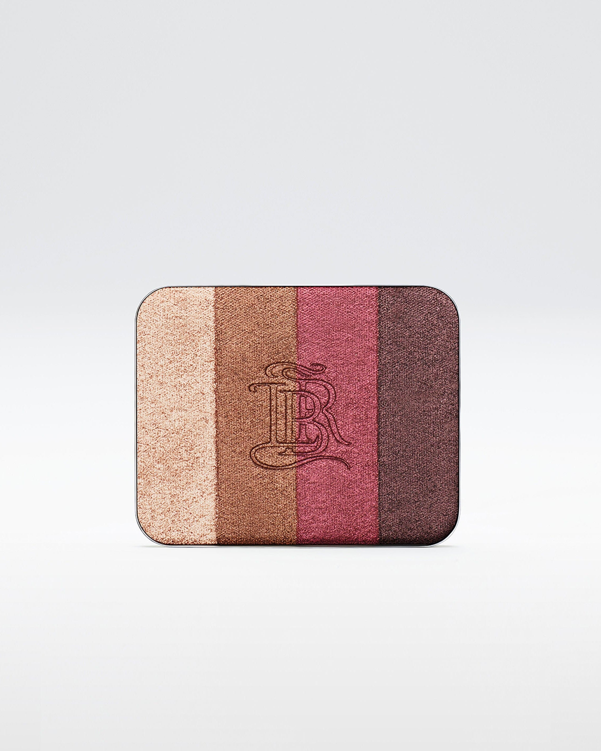 Ombre à paupières La Bouche Rouge Paris avec nuances roses et brunes, en pot compact, idéale pour un maquillage élégant.