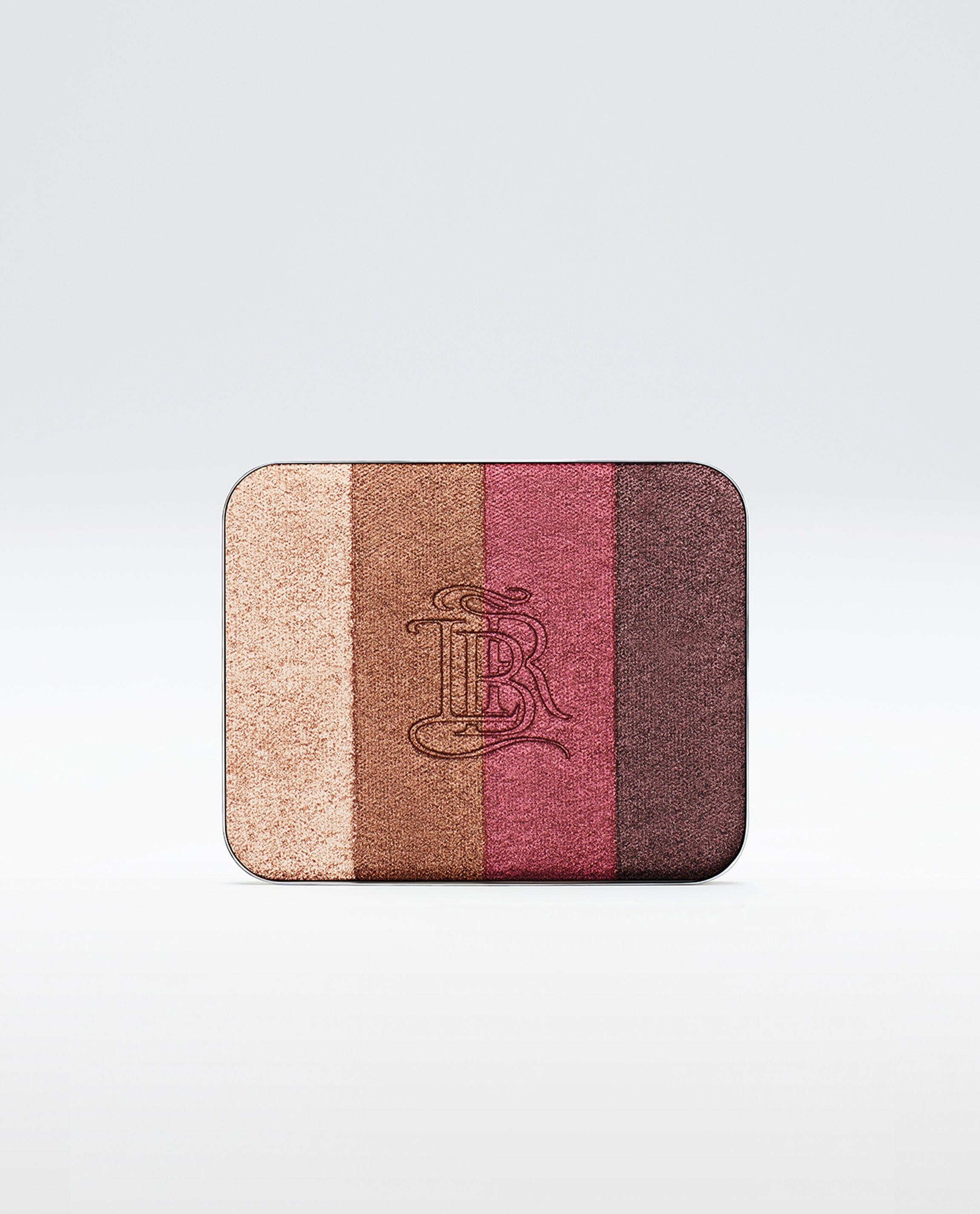 Ombre à paupières La Bouche Rouge Paris avec nuances roses et brunes, en pot compact, idéale pour un maquillage élégant.
