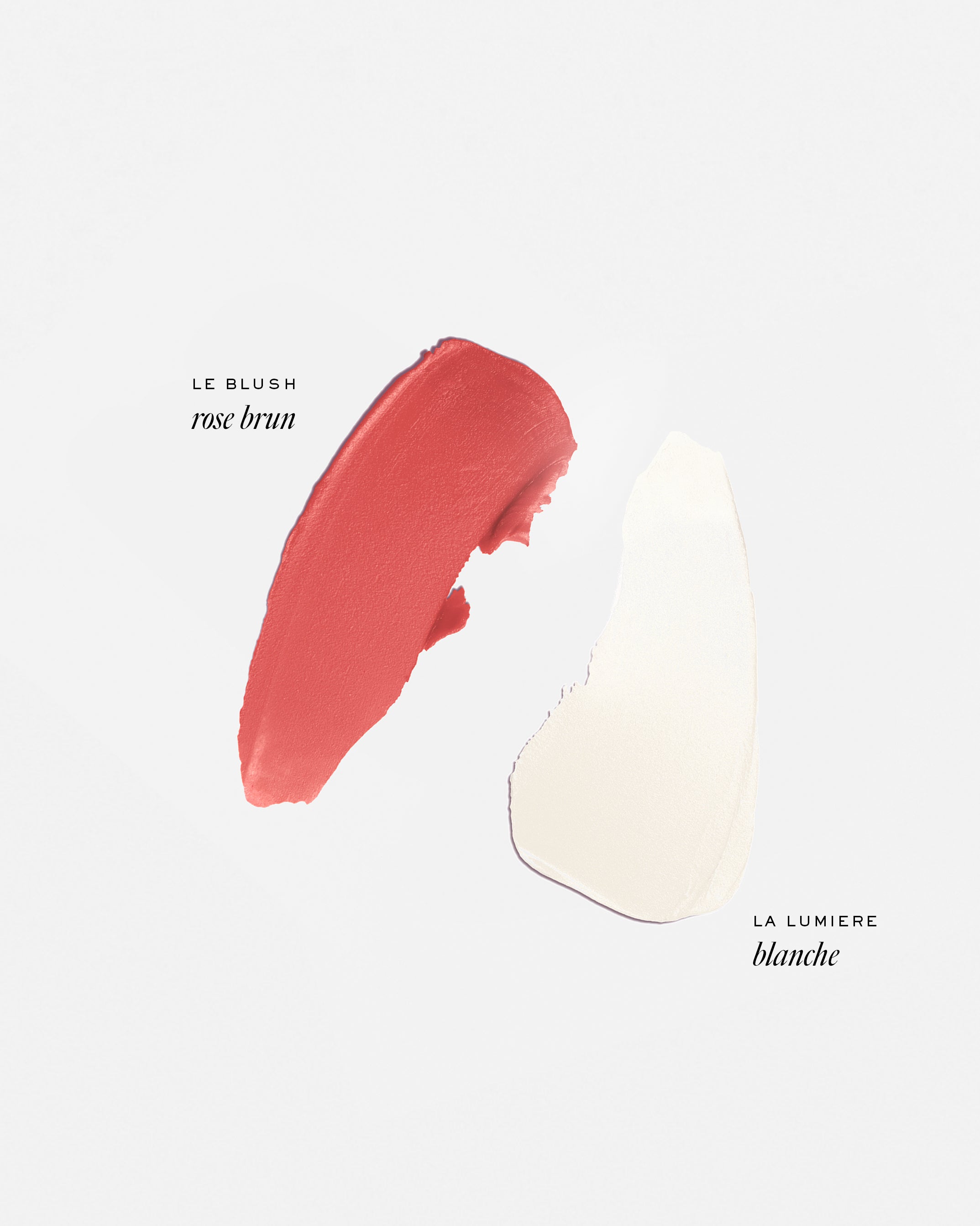 texture coffret Maquillage 1 blush rose brun et 1 stick highlighter - La Bouche Rouge Paris