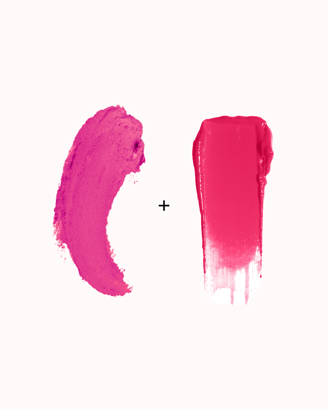 Accord éclatant Neon Rose et Rose Palais Royal de La Bouche Rouge Paris, palette de couleurs vibrantes pour maquillage.