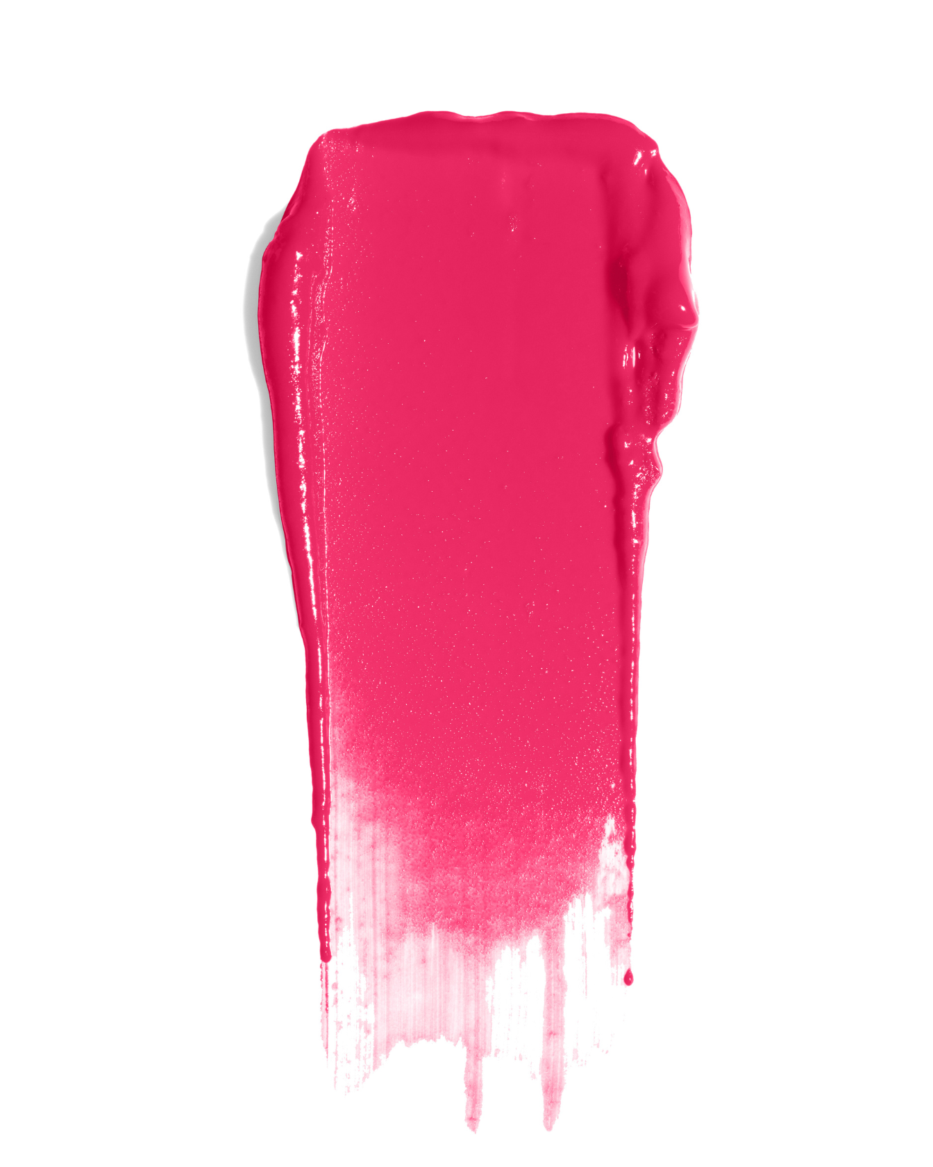 Texture du rouge à lèvres vegan teinte Palais royale rose vif sur fond blanc