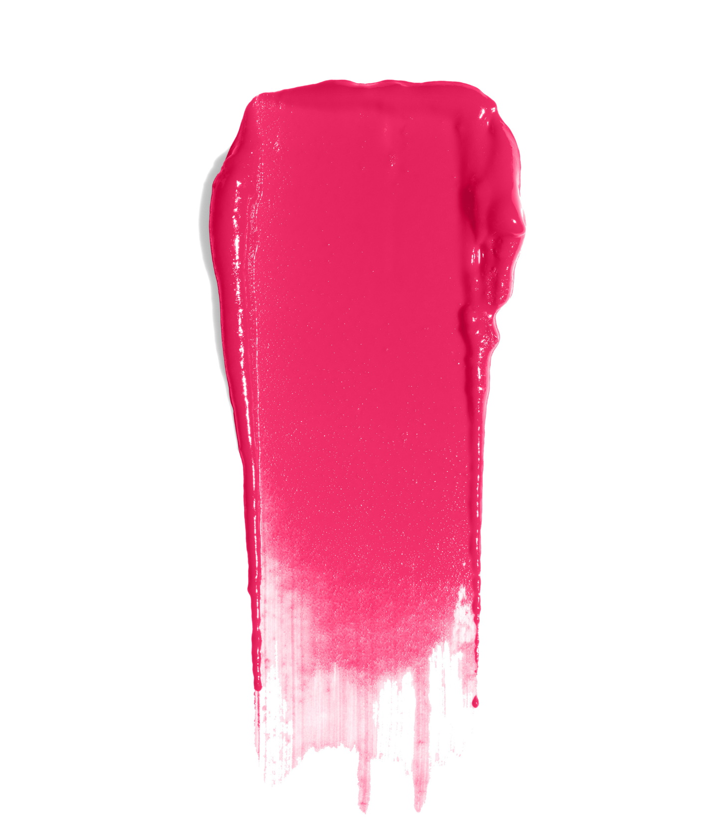 Texture du rouge à lèvres vegan teinte Palais royale rose vif sur fond blanc