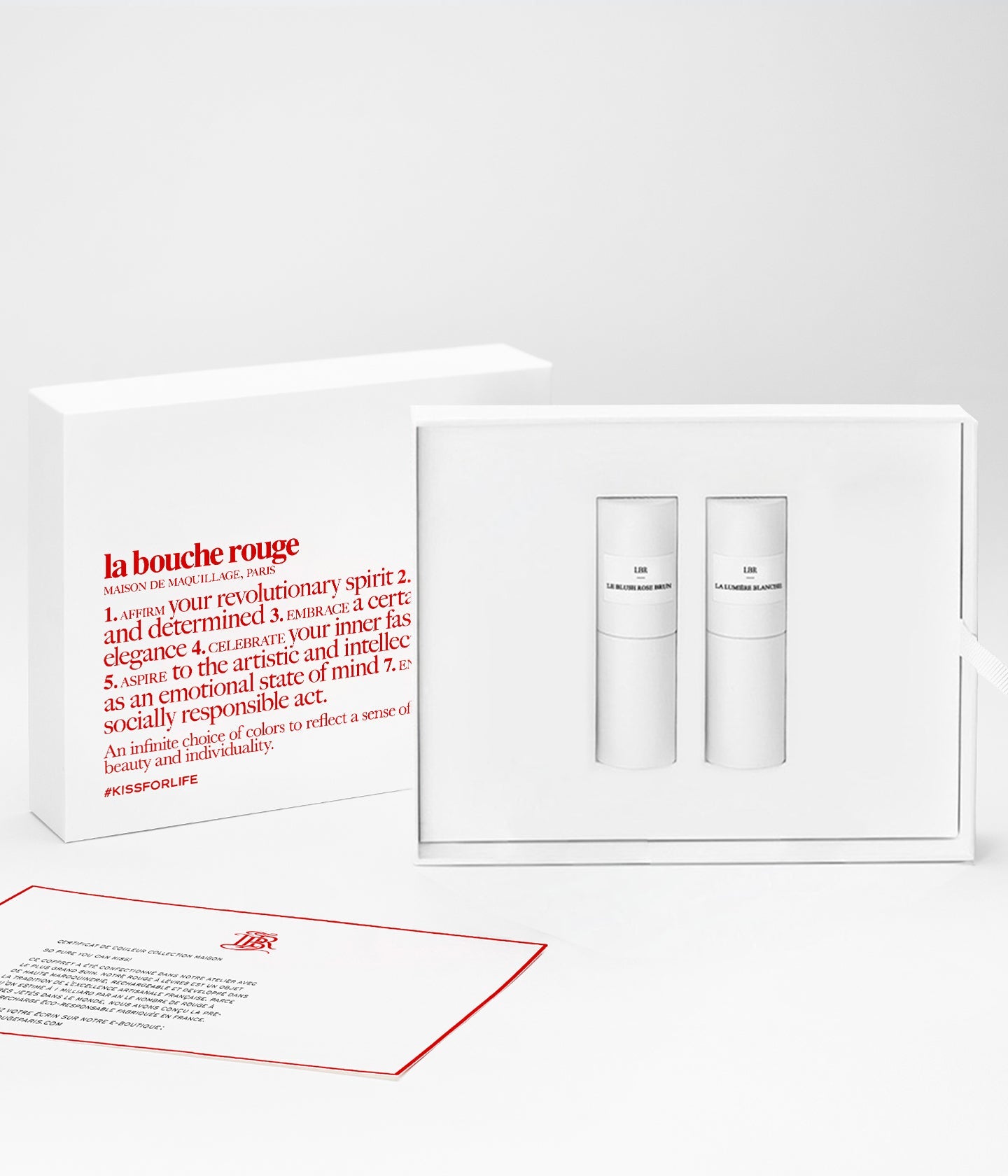 Coffret Maquillage 1 blush rose brun et un stick highlighter - La Bouche Rouge Paris